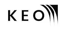 KEO logo white