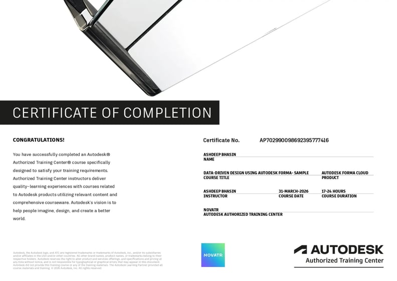 Autodesk Forma Certificate
