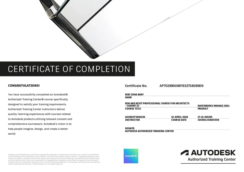 Autodesk Navisworks Certificate