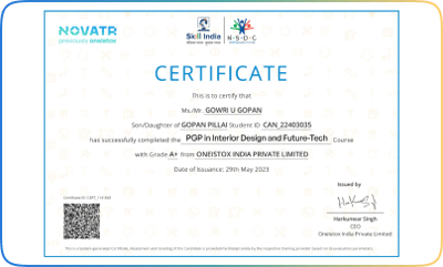 In addition, each graduate gets an NSDC certification.